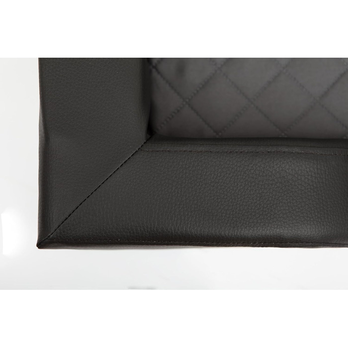 Собаче ліжко-корзина для собак маленьких, середніх та великих порід - подушка для собак - диван для собак з екошкіри, знімний та пральний чохол - Deluxe, розмір M - чорний, 93 x 62 см