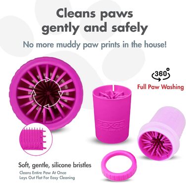 Очисник для лап собак Dexas MudBuster, портативний, Small, фуксія