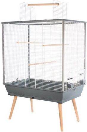 Клітка для хвилястих папуг Zolux Neo Jili сіра, 78×48×112 см