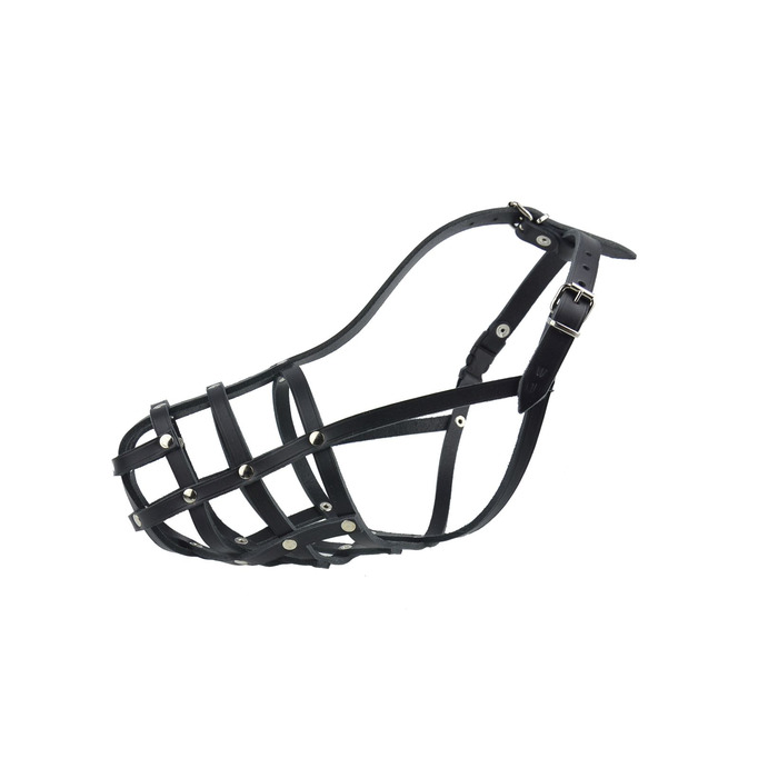 Шкіряний намордник для собаки Champion, вівчарка німецька, W3 38/11,5 см