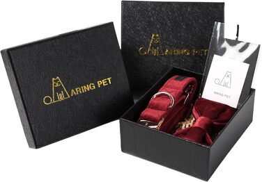 Нашийник для собак Aring з бантиком, регульований, м'який, темно-зелений (M), червоний (для свят)