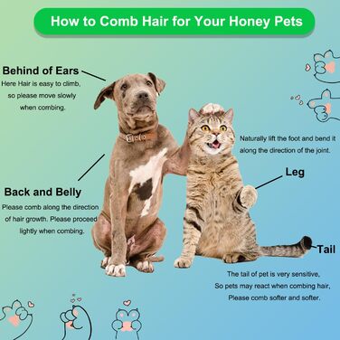 Щітка для собак та котів ACE2ACE, для довгої та короткої шерсті, біло-блакитна (зелена), видаляє шерсть одним натисканням