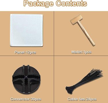 Клітка-загон для домашніх тварин Kathson з пластику, портативна огорожа для кроликів, дрібних тварин, DIY, металевий загон, клітка, для дому та саду, для маленьких кроликів, котів, морських свинок, їжаків, щурів (12 шт. [35,8 x 45,7 см) (12 шт. (34,8 x 34