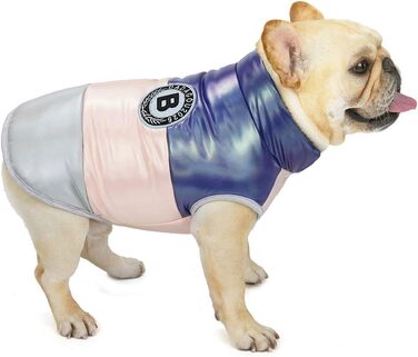 Теплий зимовий одяг для собак: флісова куртка від холоду для маленьких собак, бульдогів та котів (M, блакитний)