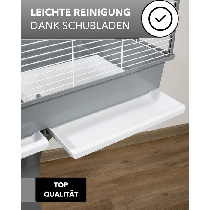 Клітка для птахів велика, волієра для хвилястих папужок, канарів, 2 птахів, аксесуари, 80 см