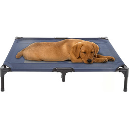 Підняте ліжко для собак Petmaker L, 36x29,75 дюйма, синє, переносне, з нековзкими ніжками, для дому та вулиці, для собак і цуценят до 36 кг