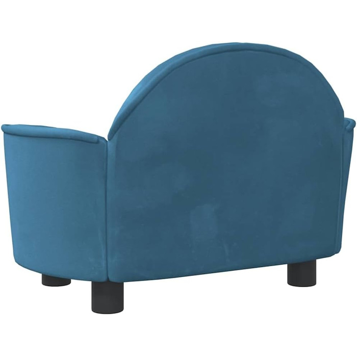 Крісло-ліжко для собак, м'яке ліжко для тварин, лежанка для маленьких собак та котів, блакитний велюр