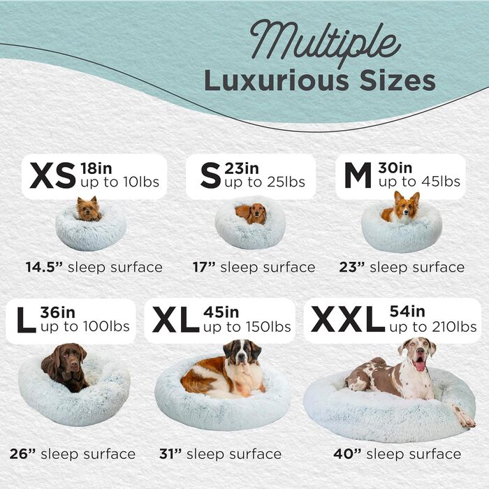 Круглий лежак для тварин Best Friends by Sheri Calming Donut - заспокійливий, 91 x 91 см, Frostgrau (Сірий)