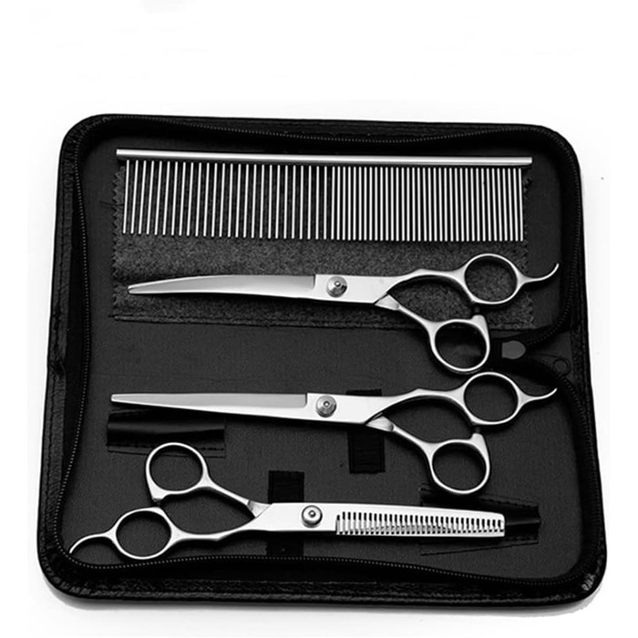 Набір професійних ножиць та гребінців для грумінгу домашніх тварин, 6.0 дюймів, нержавіюча сталь