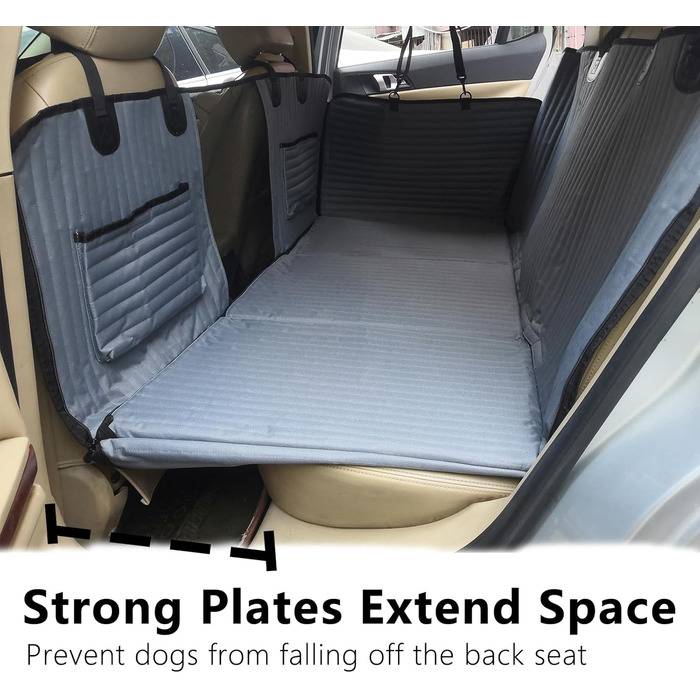 Подовжувач для заднього сидіння автомобіля для собак YMT-18, чохол на сидіння, наповнювач для заднього сидіння, не надувний, килимок для кемпінгу в автомобілі, ліжко, гамак для собак у вантажівці, SUV (Сірий)