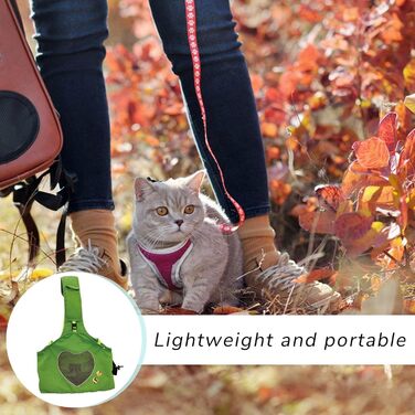 Сумка-переноска для собак і котів, легка переноска для тварин, зелена, для вигулу та подорожей
