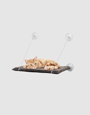 Підвіконна лежанка-гамак для котів Cat View з кріпленням на вікно