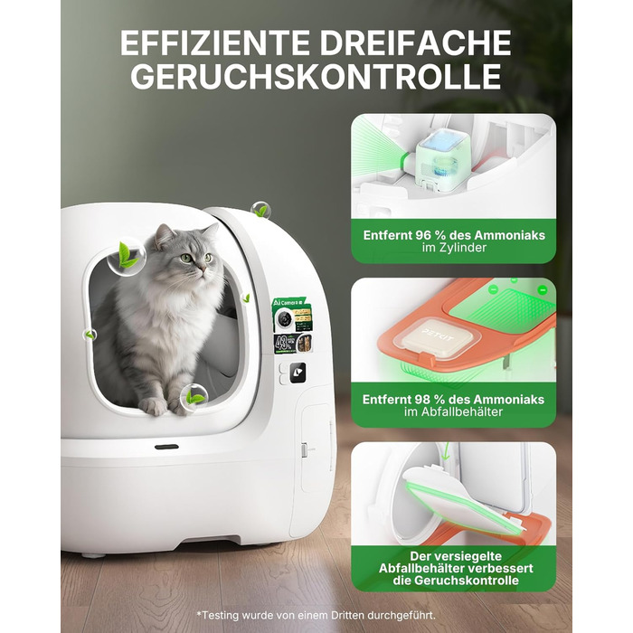 PETKIT Purobot Max Pro 2 - самоочисний лоток для котів з камерою та AI-моніторингом здоров'я, для кількох котів