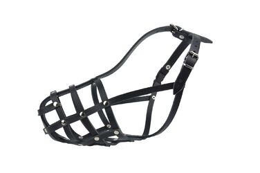 Шкіряний намордник для собаки Champion, вівчарка німецька, W3 38/11,5 см