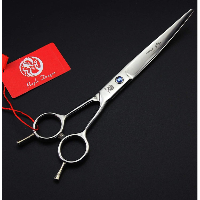 Набір ножиць для грумінгу собак: фішері та випрямні ножиці, срібні