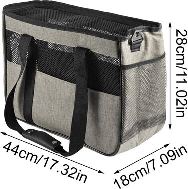 Сумка-переноска для собак маленьких порід, сіра | Безпечна подорож на природі, для відпочинку, кемпінгу, пікніків та прогулянок