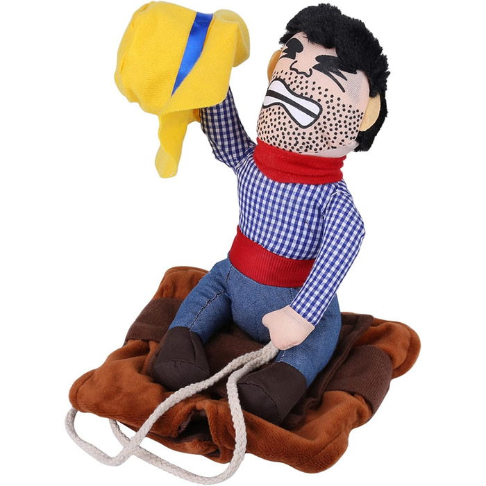 Костюм для собак Filfeel, кумедний костюм на Хелловін, ковбойська куртка для собак маленьких, середніх та великих розмірів (L-Riding) S, M, L, XL, однотонний