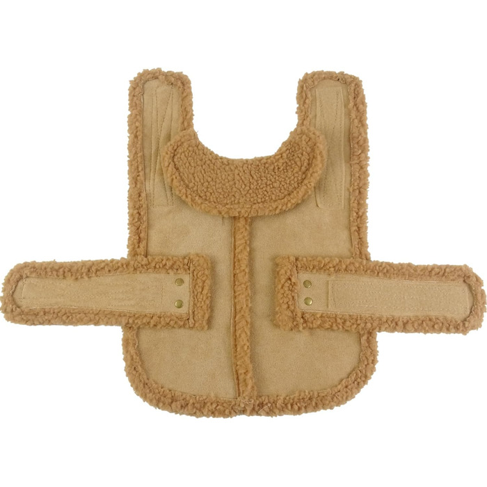 Зимова куртка для собак, тепла, вітронепроникна, пуловер для маленьких собак, теплий флісовий плащ для середніх та великих собак (Колір: Коричневий, Розмір: XXL)