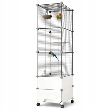 Клітка NUXIE 37 x 37 x 155 см, чорна