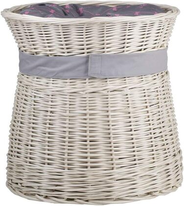 Кругла котяча хатинка e-wicker24 з плетіння, двоярусна, з подушкою та бантиком, котячий будиночок (кремово-сірий)