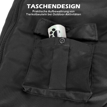 Зимова куртка для собак середнього розміру Woiil, тепла та водонепроникна, з жилетом, світловідбиваюча, бавовна, чорна (S)