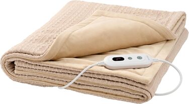 Електрична гріюча ковдра Promed з автовимкненням, 180x130 см, 10 температурних режимів, для шиї, плечей та спини (Бежева)