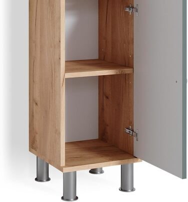 Пенал для ванної Vicco Fynn, антрацит/золотий, 30x95 см, зелений