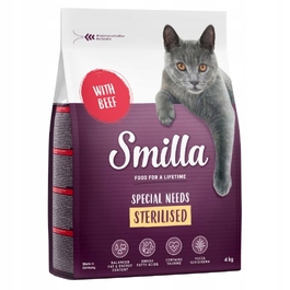 Сухий корм для котів Smilla Adult Sterilised з яловичиною, 4 кг