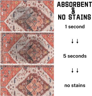 Килимок під годівницю для котів та собак, водонепроникний, 43.2 x 76.2 см, Boho, Етно, Оранжевий