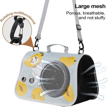 Сумка-переноска для тварин | Сумка на плечі для транспортування котів у подорожах, органайзер з регульованими плечовими ременями для походів, кемпінгу, подорожей та прогулянок