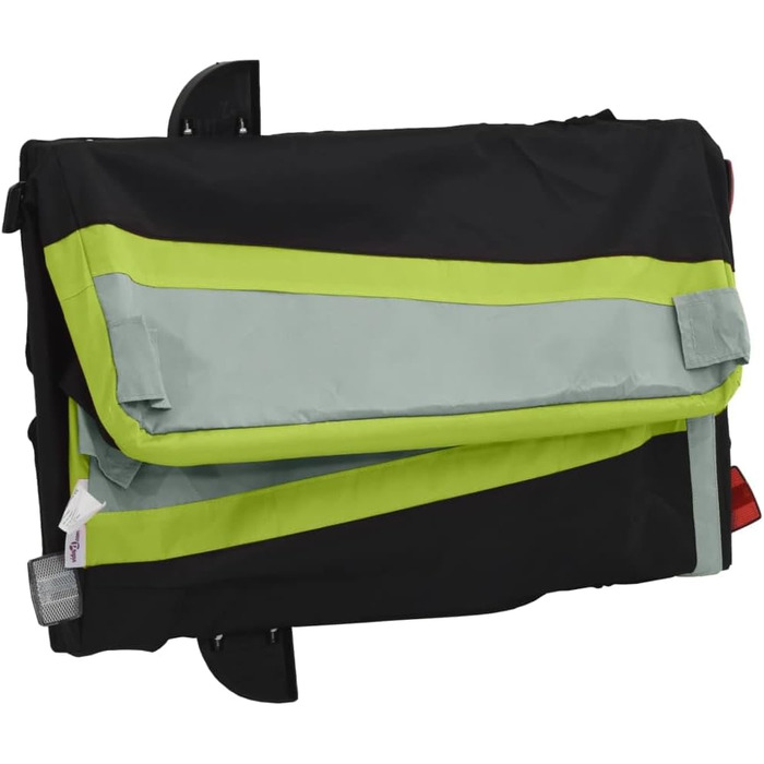 Причіп для собак, велосипедний причіп, причіп для транспортування, чорний та зелений, 45 кг, для велосипеда та джоггінгу, легка збірка, універсальний