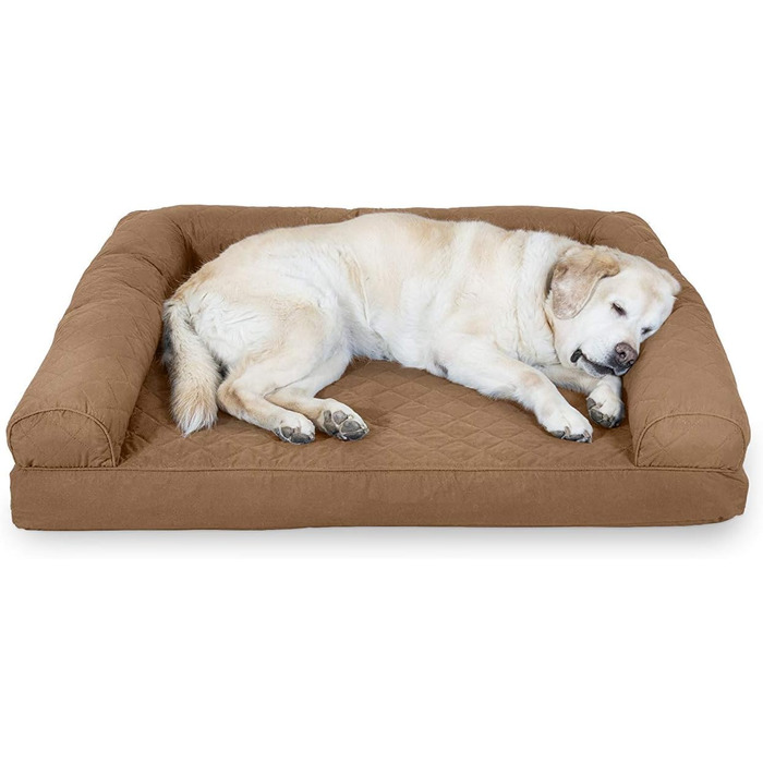 Кішечка Furhaven: ліжко для собак та котів з охолоджуючим гелем та піною з пам'яті, тостований коричневий, 102 x 81 x 20 см