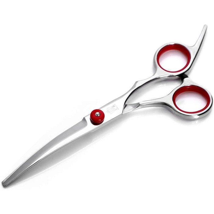 Набір професійних ножиць для грумінгу WYGC PETS: прямі та зігнуті ножиці для собак та котів, 6 дюймів, нержавіюча сталь