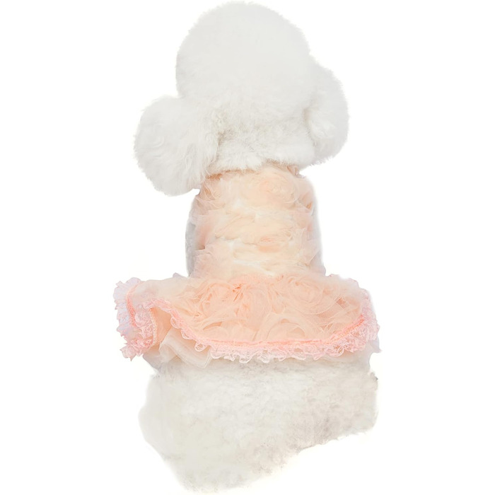 Сукня для собак 'Принцеса' з тюлевою спідницею та знімним шлейфом, рожева, розмір S (набір 1)