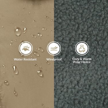 Зимовий теплий одяг для собак великих порід: куртка, пуловер, плащ (Хакі, XL)