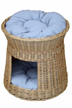 Будиночок для кота Wiklinowe Cuda, коричневий, круглий, 47 x 47 x 45 см