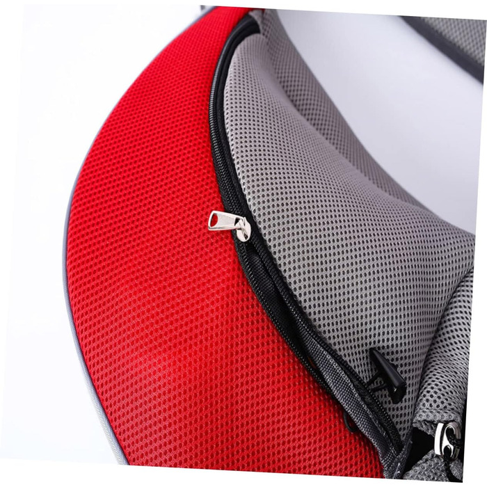 Переносна сумка-переноска для тварин BESPORTBLE, міцна сумка для собак, для подорожей, з вентиляційними вікнами та блискавкою, регульовані плечові ремені, переносна сумка для малих тварин та цуценят, червона