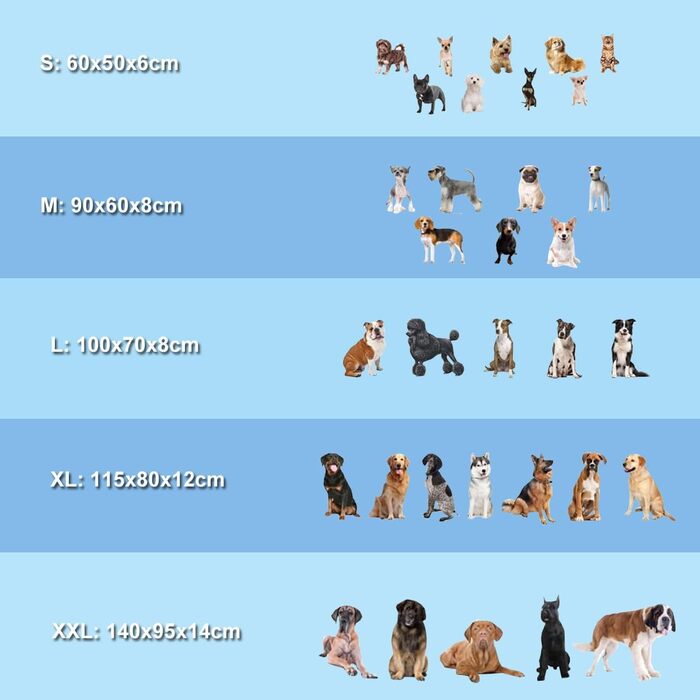 Підстилка для собак, лежанка, матрац для собак (Чорний Оксфорд, L:100x70x8 см)