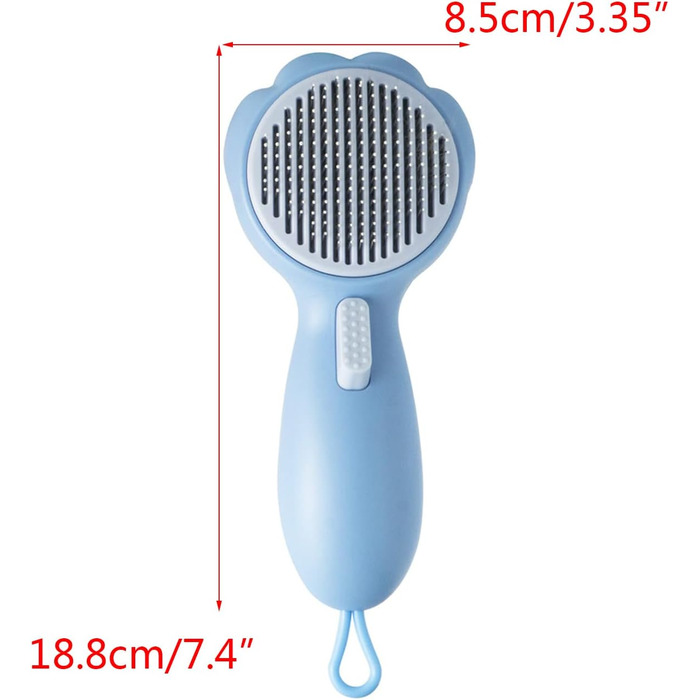 Щітка для собак для видалення шерсті, масажна щітка для котів, для линьки та догляду за шерстю, видаляє розпушену шерсть, безболісні щетинки, самоочисна щітка для собак з м'яким масажем (зелена)