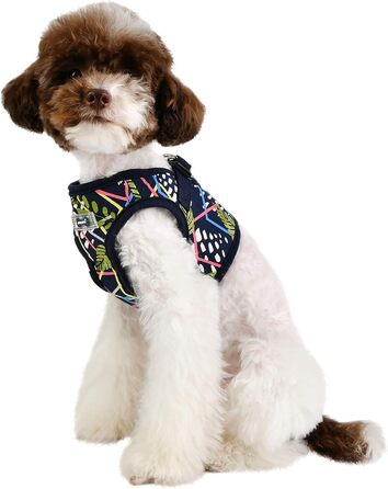 Шлея Puppia Botanical Harness B, темно-синя, розмір M для собак