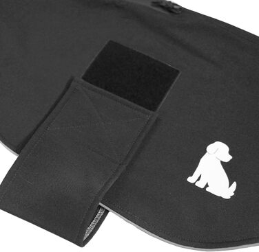 Водонепроникний жилет для собак Softshell з порталом для повідка та клямкою (S, Чорний)