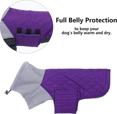 Теплий зимовий пуховик для такси, тепла жилетка для такси, пуховик для такси з отвором для шлейки, вітрозахисний пуховик з коміром-стійкою, жилетка для мініатюрних такс, зелений, S (довжина спини: 31-34 см), зелений (L (довжина спини: 41-44 см), фіолетови