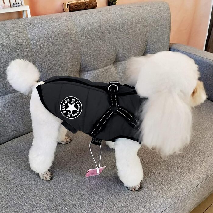 Тепла жилетка для собак Aiboria з флісу та нагрудником, захист від вітру