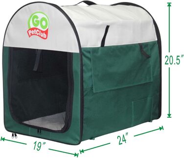 М'яка переноска для собак Go Pet Club, 61 см, зелена