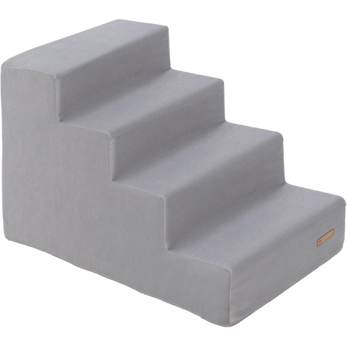 Сходи для собак Velinda з 4 сходинками, також підходить для котів. Допомога у підйомі для домашніх тварин. Матеріал: пінопласт, колір: сірий