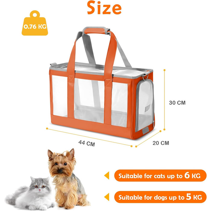 Транспортна сумка для собак та котів ALLSOPETS - дихаюча переноска для цуценят, котів. Переноска для тварин з виймальною підстилкою. Ідеальна для подорожей, кемпінгу та прогулянок. (Червона)