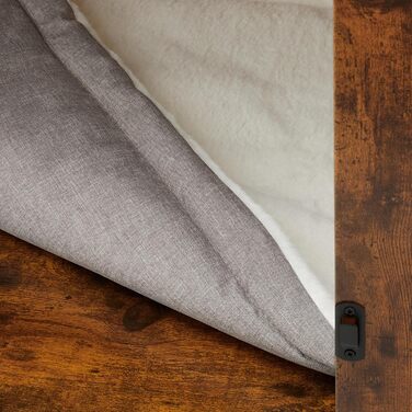 Клітка для собак Relaxdays, для дому, HBT: 65,5x102x60 см, 2 поворотні миски, собача будка з виглядом дерева, МДФ & сталь, (Коричневий/Чорний)