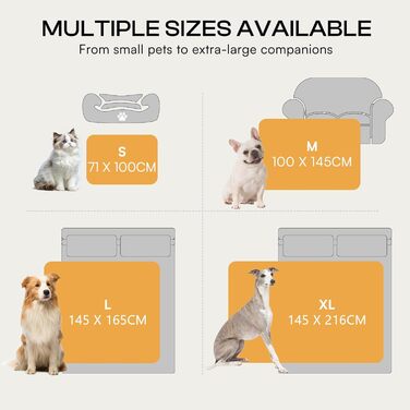 Водонепроникний плед для собак та котів Luciphia, 100x145 см, сірий (M)