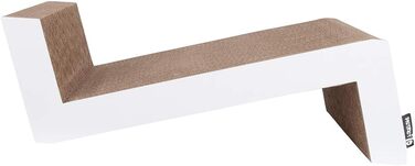 Диван-когтеточка District 70-4727 - когтеточка з гофрокартону, білий, розмір L (60 x 35 x 18 см)