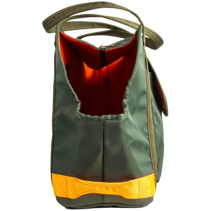 Сумка для собак Dog with a Mission | Переноска для собак | Сумка-переноска для тварин | Зелена/Помаранчева | 47 x 34 x 20 см